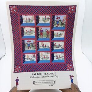 Vintage Cranston Quilt Patterns, Par for the Course Golf Wall Hanging by Janet